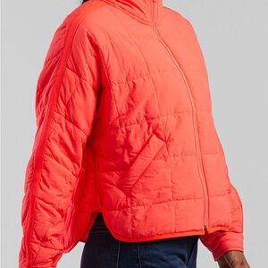 New FP Movement Pippa Packable Puffer Jacket Size Medium Pink/Red